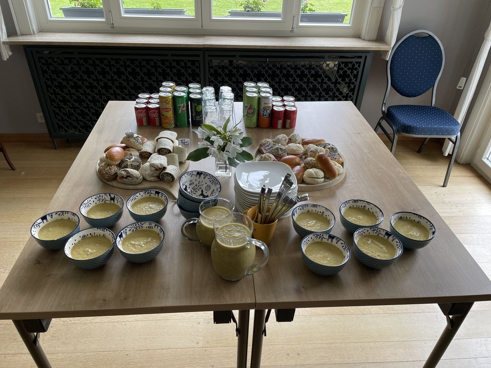 Lunch sandwiches et soupe